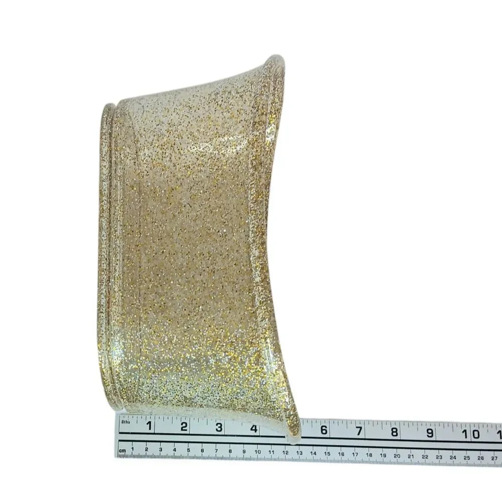Bath And Body Works Glitter Bathtub Plastic Acrylic Gold And Silver 11 x 5 x 4